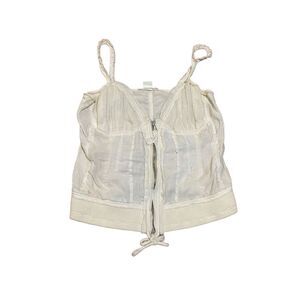 Jarbo‎ off white sheer low cut tank